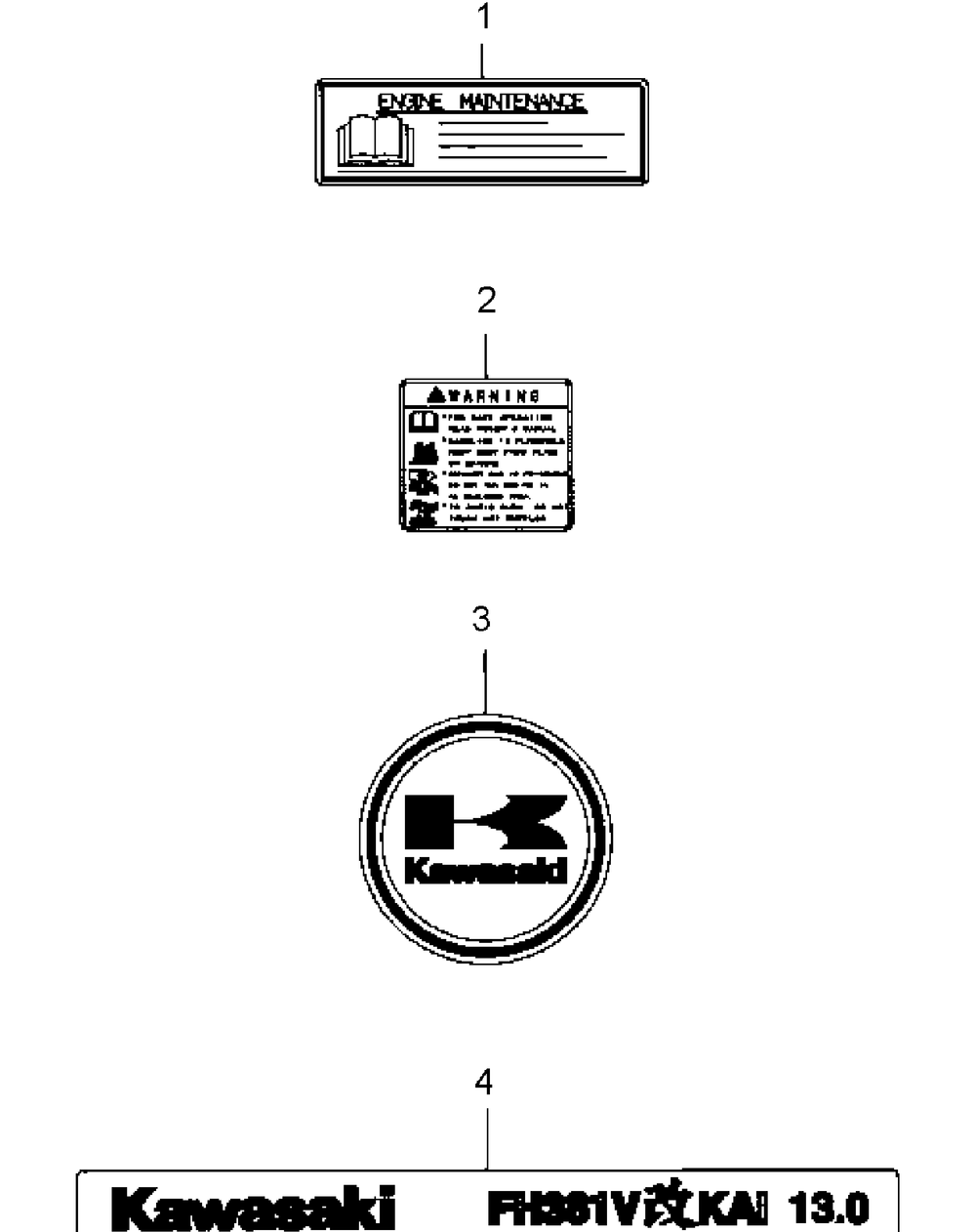 Fh381v-As22 Label Diagram and Parts List for G1332 55AI5GMQ750-WAM Cub Cadet Lawn Mower